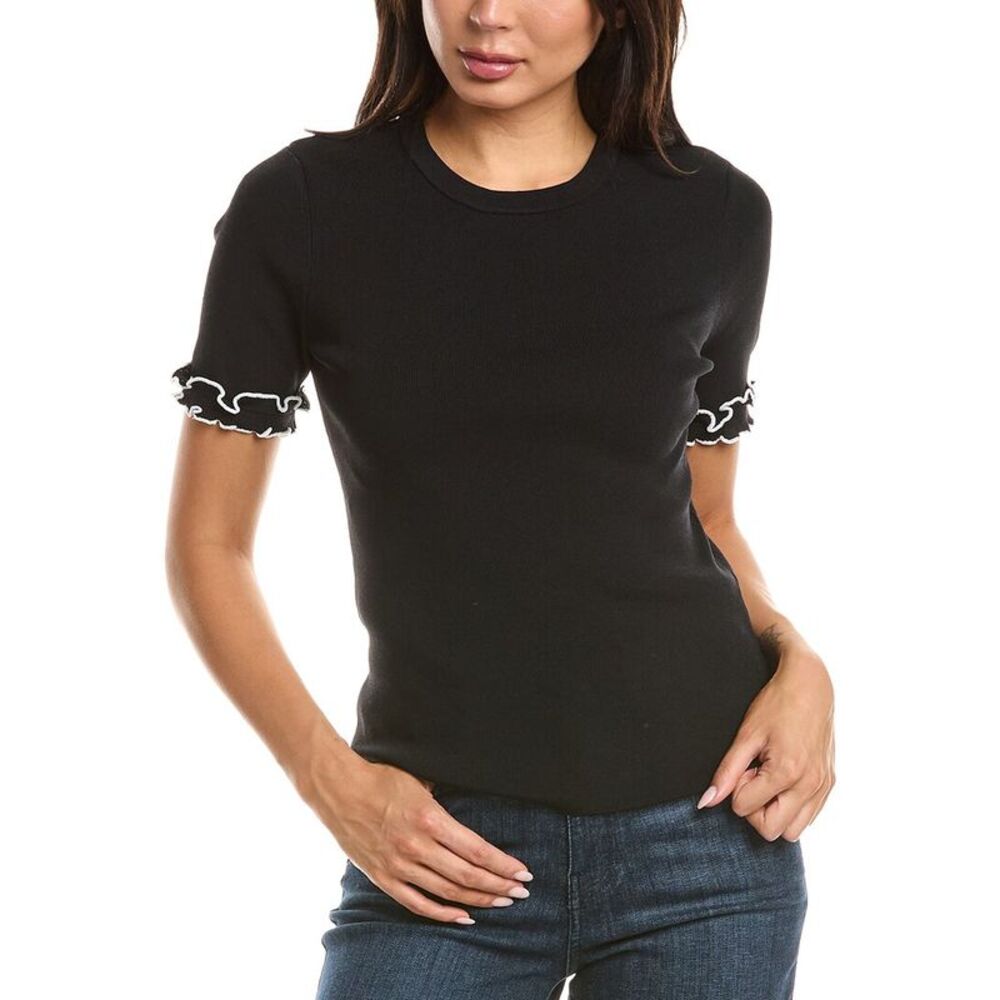 Elie Tahari Womens  The Rose Sweater, Black